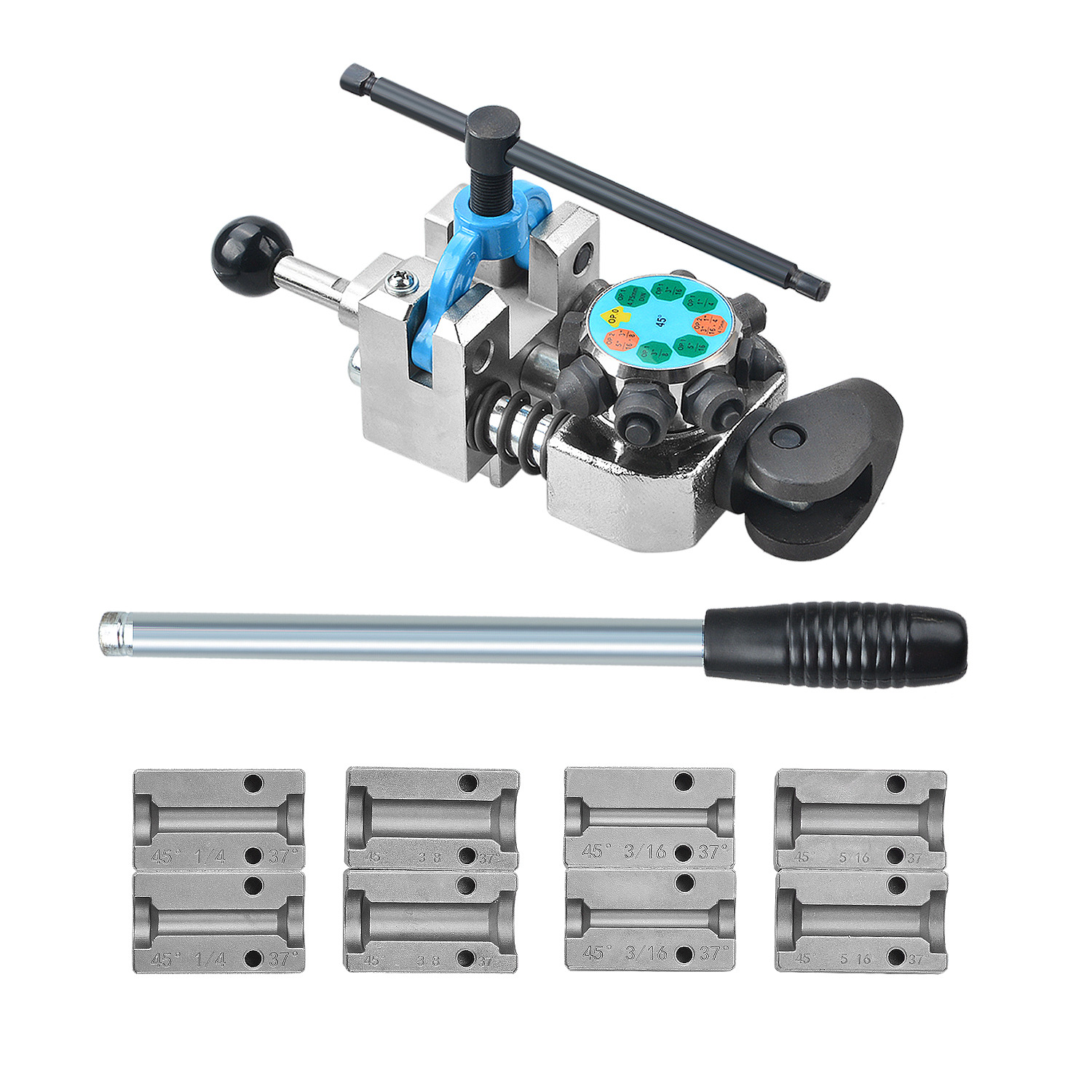 Automotive Brake Service Tools Hydraulic Brake Pipe Line Flaring Tool Set for 3/16"-1/2"