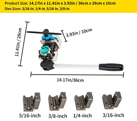 Automotive Brake Service Tools Hydraulic Brake Pipe Line Flaring Tool Set for 3/16"-1/2"