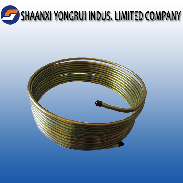 yellow color zinc coated bundy tube spiral coil
